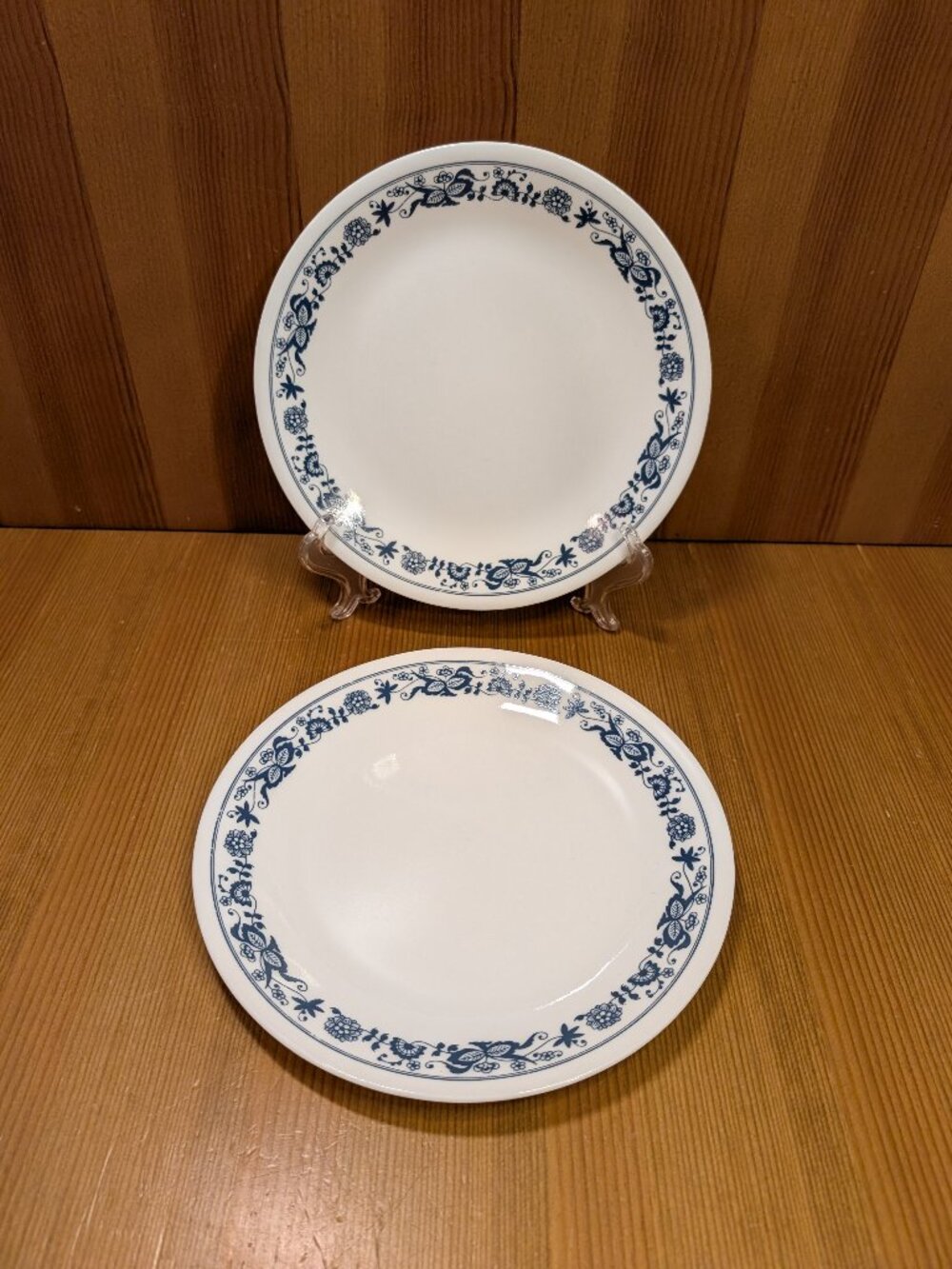 Lot of 2 Corelle OLD TOWN BLUE ONION Luncheon Plates 8 1/2" Plate Set - GUC